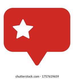 Star notification icon. Globe. Favorite count sign alarm. Social media feed. Influencer feed. Communication. Symbol for mobile app. Star silhouette vector.