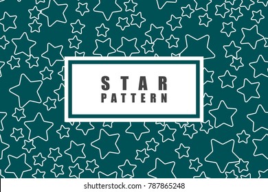 Star objects vector pattern. Geomteric pattern for background or