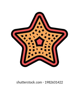 star ocean color icon vector. star ocean sign. isolated symbol illustration