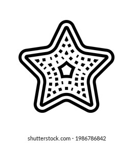 star ocean line icon vector. star ocean sign. isolated contour symbol black illustration