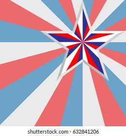 Star on a background for Independence Day or Memorial Day. Vector illustration EPS10