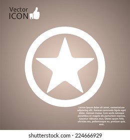 Star on the background. Made in vector
