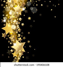 Star on a black background