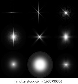 star on a black background in space