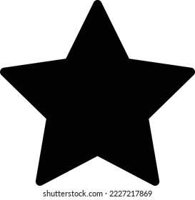 star on black . Black star vector icon