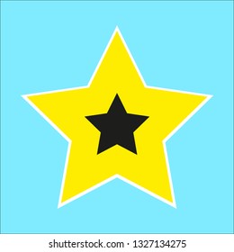 star on a blue background