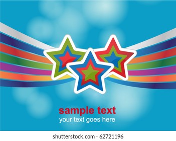 estrella en el fondo azul