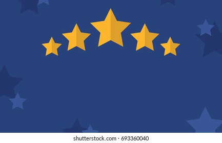Star on blue background style collection