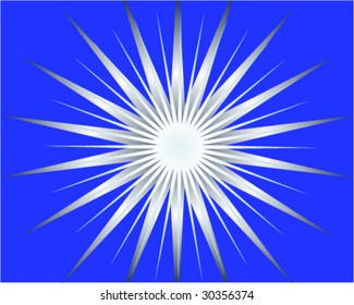 star on blue background - vector