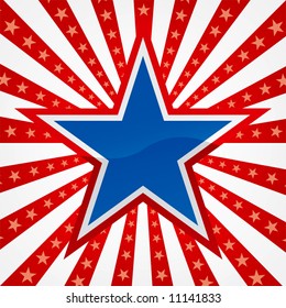 Star on a Burst Background