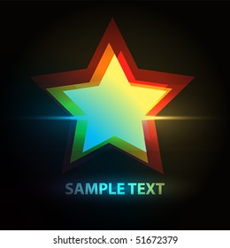 Star on a dark background
