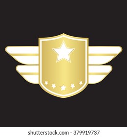 star on golden shield