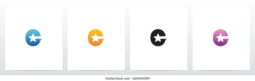 Star On Letter Logo Design C