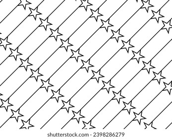Star on the Lines Motifs Pattern. can use for Modern Decoration, Ornate, Wallpaper, Cover, Wrapping, Carpet Pattern, Tile, Fashion, Textile, or Graphic Design Element. Vector Illustration