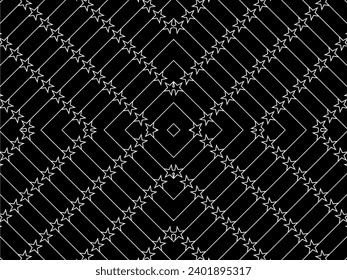 Stern Sie auf dem Lines Motifs-Muster. kann für moderne Dekoration, Ornate, Tapete, Cover, Wrapping, Teppichmuster, Tile, Fashion, Textil oder Graphic Design Element verwendet werden. Vektorgrafik