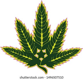 star on marijuna leaf logo