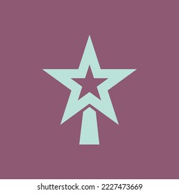 Star on the New Year tree, Christmas holiday element - Vector illustration