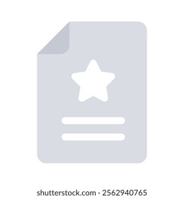 Star on page concept icon of favorite document