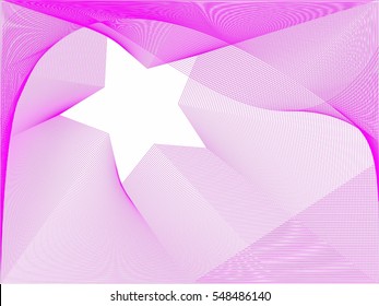 star on pink abstract background vector