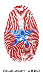 Star On Thumb - Patriotic Vector