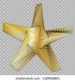 Star on transparent background. Vector.