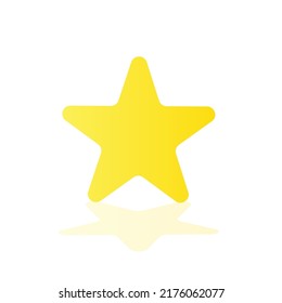 Una estrella de fondo blanco con una sombra. Ilustración del vector