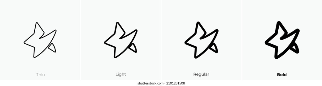 star one icon. Thin, Light Regular And Bold style design isolated on white background