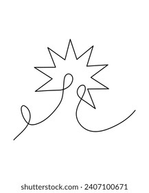 star one line art, vector best line icon.