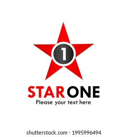 Star one logo template illustration