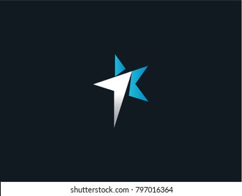 Star and one vector logo