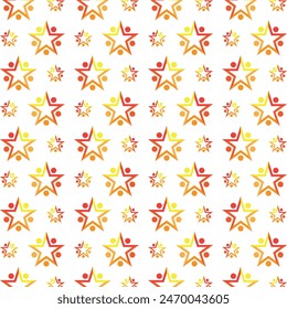 Star operable trendy multicolor repeating pattern vector illustration design