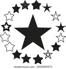 Star original digital designs for printing or cutting