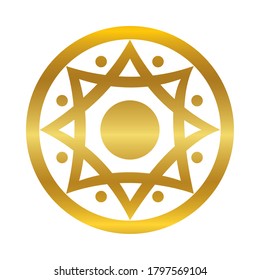 star ornament gold gradient style icon design of Decorative element theme Vector illustration