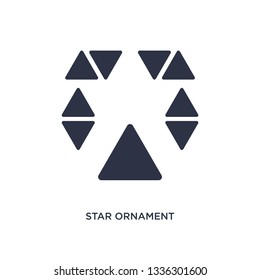 star ornament of small triangles icon on white background. Simple element illustration from geometry concept.