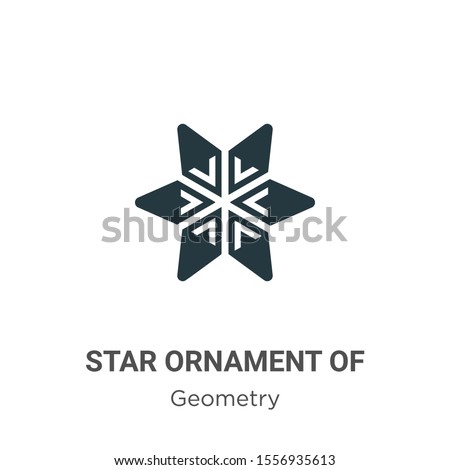 Star ornament of small triangles vector icon on white background. Flat vector star ornament of small triangles icon symbol sign from modern geometry collection for mobile concept and web apps design.