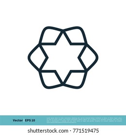 Star Ornamental Decorative Icon vector Logo Template Illustration Design. Vector EPS 10.