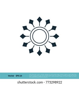 Star Ornamental Mandala Icon Vector Logo Template Illustration Design. Vector EPS 10.