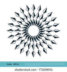 Star Ornamental Mandala Icon Vector Logo Template Illustration Design. Vector EPS 10.