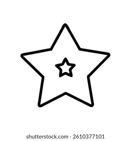 Star Outline Icon in Black and White for Apps and Websites