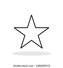 Star outline icon in flat style. Star symbol for your web site design, logo, app, UI Vector EPS 10.