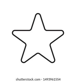 star outline icon isolated vector 