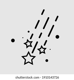 Stern-Umriss-Symbol einzeln auf Vektorgrafik