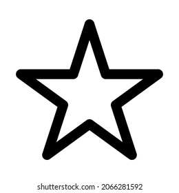 Star outline icon isolated vector illustration. High quality black style vector icon
