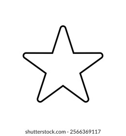 Star outline icon in rounded corner. Stars, favorite sign symbol