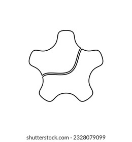 Star-Kontursymbol, einzigartige Vektorgrafik im trendigen Stil. Bearbeitbare grafische Ressourcen für viele Zwecke.