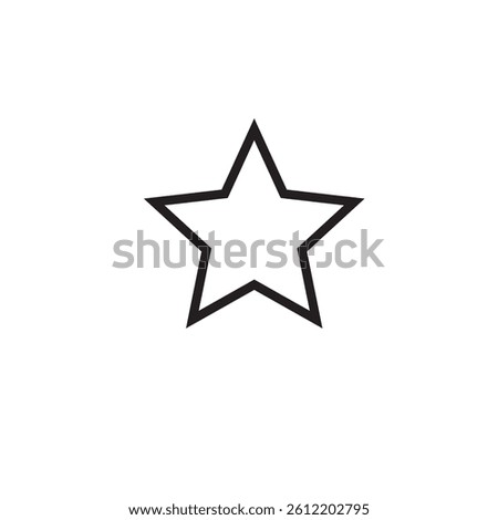 Star outline icon vector eps