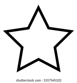 star outline isolated on white background. vector illustration