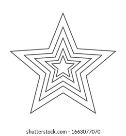 forma de contorno de estrella aislada en fondo blanco. ilustración vectorial 