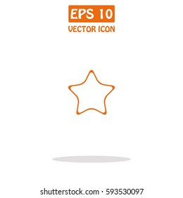 Star Outline Vector Icon.