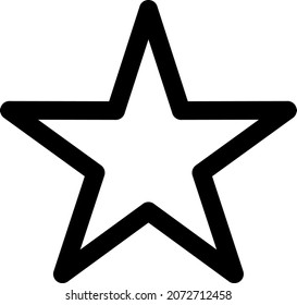 Star Outline Vector Icon Design
